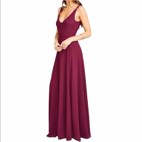 SMYM Jenn Maxi Dress in Merlot Chiffon nwot - Picture 14 of 14